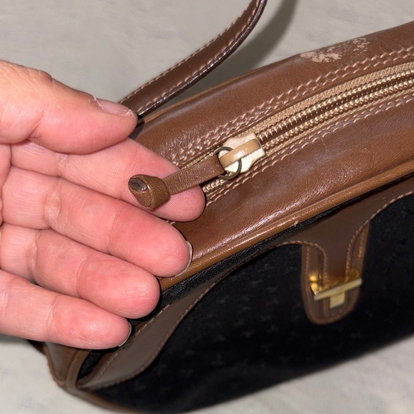 Vintage Beautiful Elegant Canvas & Leather Crossbody by Tiffany & Co. - Picture 9 of 12